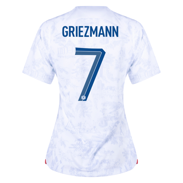Women's Replica GRIEZMANN #7 France Away Soccer Jersey Shirt 2022 Nike