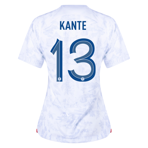 Women's Replica KANTE #13 France Away Soccer Jersey Shirt 2022 Nike