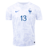 Men's Replica KANTE #13 France Away Soccer Jersey Shirt 2022 Nike - World Cup 2022