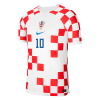 Men's Replica MODRIĆ #10 Croatia Home Soccer Jersey Shirt 2022 Nike - World Cup 2022