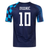 Men's Replica MODRIĆ #10 Croatia Away Soccer Jersey Shirt 2022 Nike - World Cup 2022
