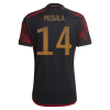 Men's Replica MUSIALA #14 Germany Away Soccer Jersey Shirt 2022 Adidas - World Cup 2022