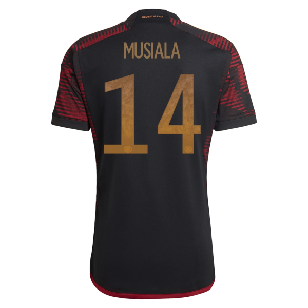 Men's Replica MUSIALA #14 Germany Away Soccer Jersey Shirt 2022 Adidas - World Cup 2022