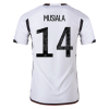 Men's Authentic MUSIALA #14 Germany Home Soccer Jersey Shirt 2022 Adidas World Cup 2022