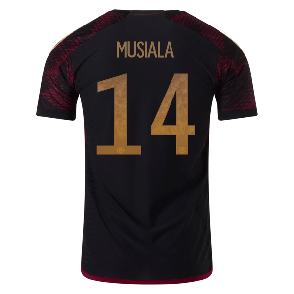 Men's Authentic MUSIALA #14 Germany Away Soccer Jersey Shirt 2022 Adidas World Cup 2022