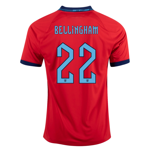 Men's Replica BELLINGHAM #22 England Away Soccer Jersey Shirt 2022 Nike - World Cup 2022