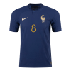 Men's Authentic TCHOUAMENI #8 France Home Soccer Jersey Shirt 2022 Nike World Cup 2022