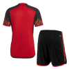 Men's Replica Belgium Home Soccer Jersey Whole Kit (Jersey+Shorts+Socks) 2022 Adidas - World Cup 2022