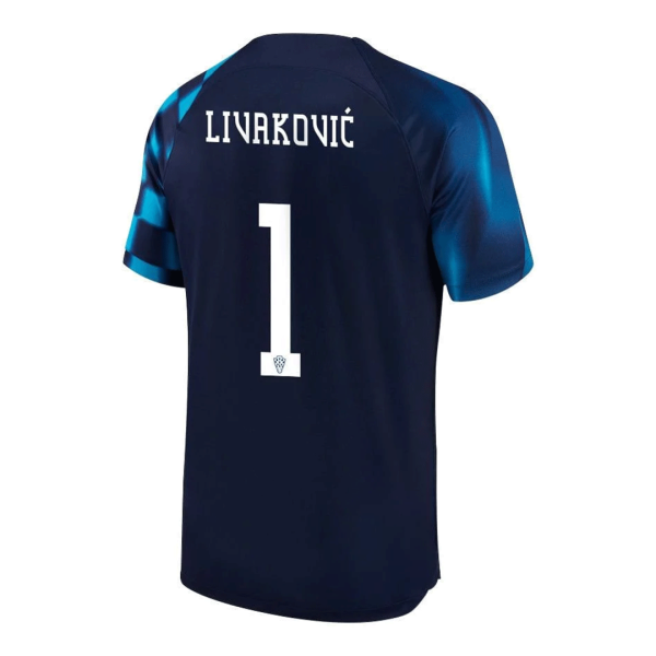 Men's Replica LIVAKOVIĆ #1 Croatia Away Soccer Jersey Shirt 2022 Nike - World Cup 2022