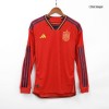 Men's Authentic Spain Home Soccer Long Sleeves Jersey Shirt 2022 Adidas - World Cup 2022
