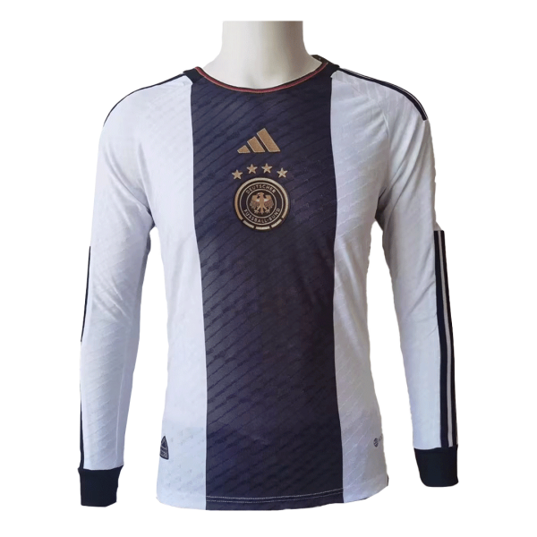 Men's Authentic Germany Home Soccer Long Sleeves Jersey Shirt 2022 Adidas - World Cup 2022