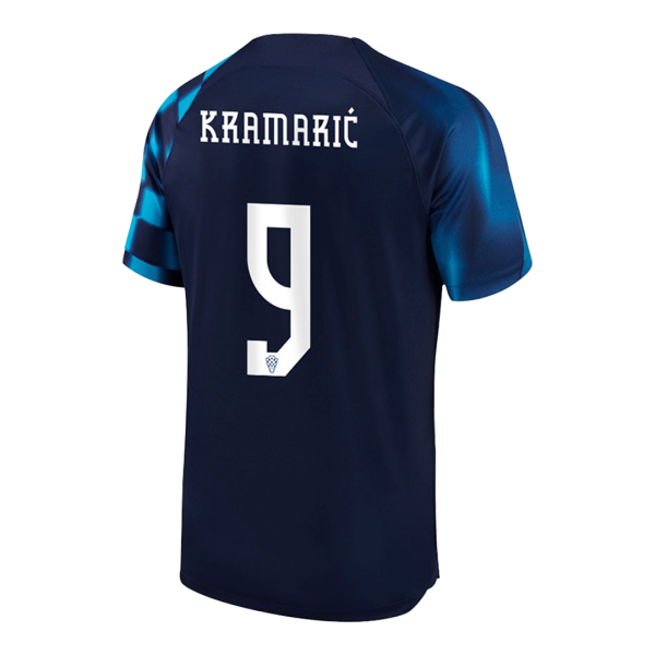 Men's Replica KRAMARIĆ #9 Croatia Away Soccer Jersey Shirt 2022 Nike - World Cup 2022