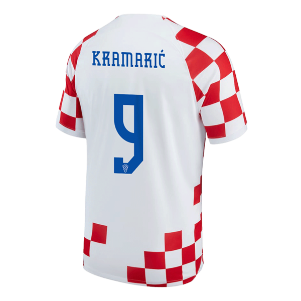 Men's Replica KRAMARIĆ #9 Croatia Home Soccer Jersey Shirt 2022 Nike - World Cup 2022