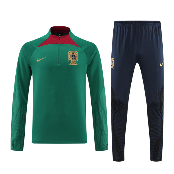 Men's Portugal Zipper Tracksuit Sweat Shirt Kit (Top+Trousers) 2022 Nike