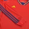 Men's Replica Spain Home Long Sleeves Soccer Jersey Shirt 2022 Adidas - World Cup 2022