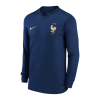 Men's Replica France Home Long Sleeves Soccer Jersey Shirt 2022 Nike - World Cup 2022