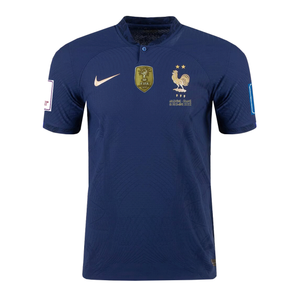 Men's Authentic France Final Edition Home Soccer Jersey Shirt 2022 Nike - World Cup 2022