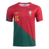 Men's Replica R. LEÃO #15 Portugal Home Soccer Jersey Shirt 2022 Nike - World Cup 2022