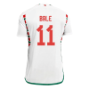 Men's Replica BALE #11 Wales Away Soccer Jersey Shirt 2022 Adidas - World Cup 2022