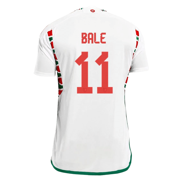 Men's Replica BALE #11 Wales Away Soccer Jersey Shirt 2022 Adidas - World Cup 2022