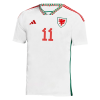 Men's Replica BALE #11 Wales Away Soccer Jersey Shirt 2022 Adidas - World Cup 2022