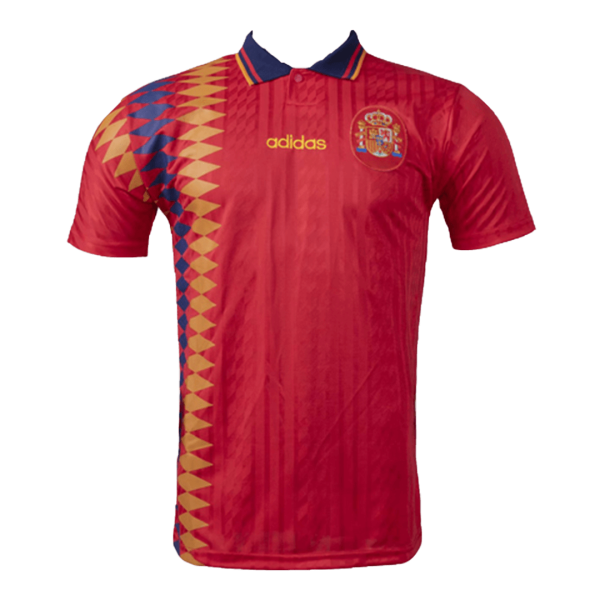 Men's Retro 1994 Spain Home Soccer Jersey Shirt Adidas