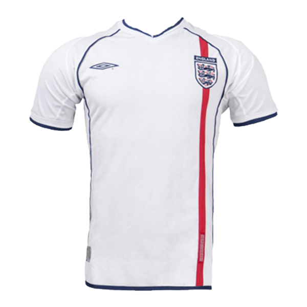 Men's Retro 2002 England Home Soccer Jersey Shirt