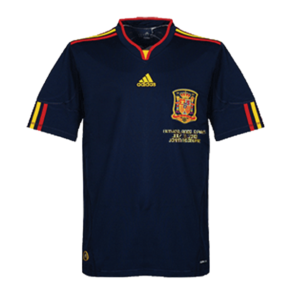 Men's Retro 2010 Spain Away Soccer Jersey Shirt Adidas - World Cup Champion