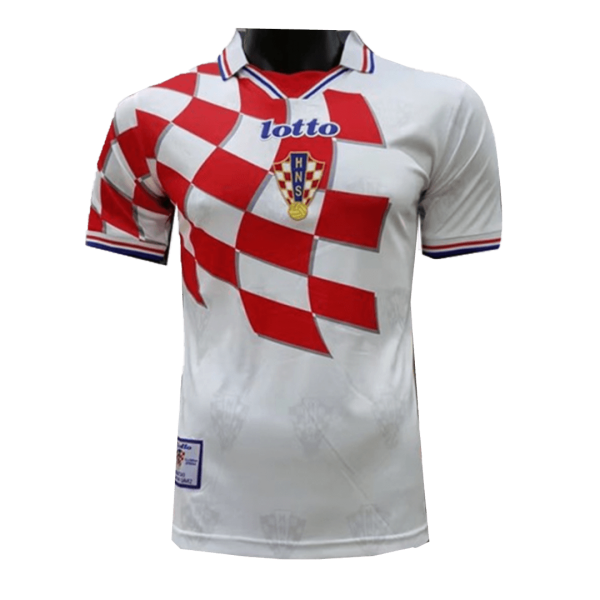 Men's Retro 1998 Croatia Home Soccer Jersey Shirt