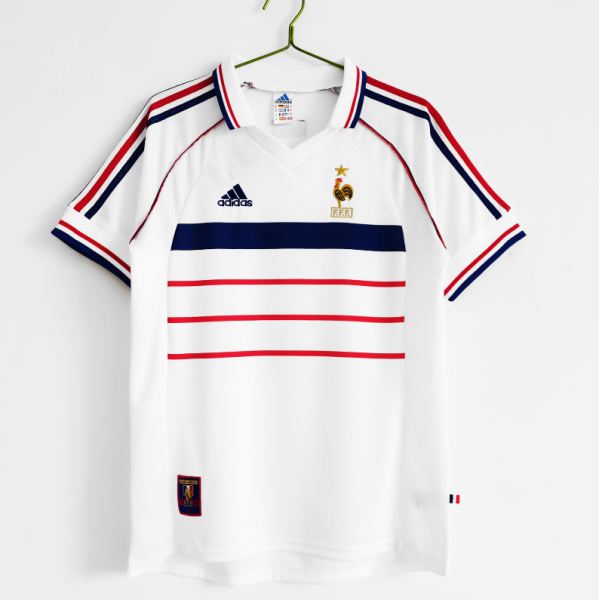 Men's Retro 1998 France Away Soccer Jersey Shirt Adidas