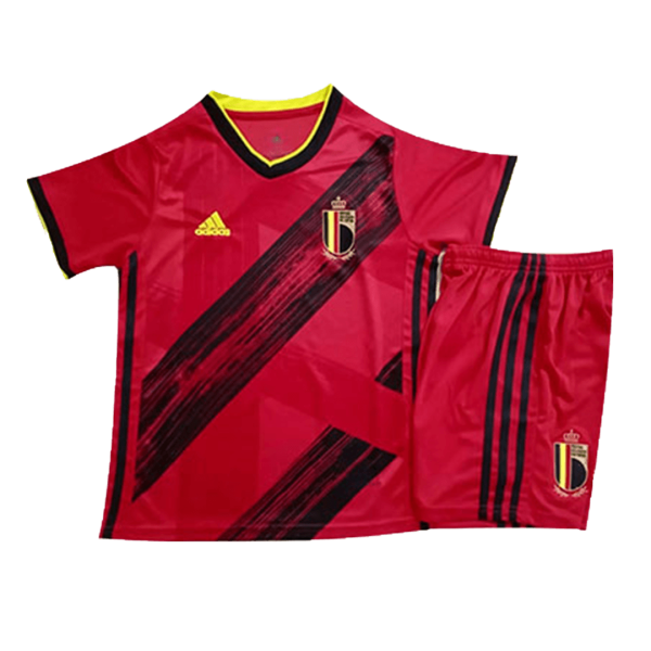 Kids Belgium Home Soccer Jersey Kit (Jersey+Shorts) 2020 Adidas
