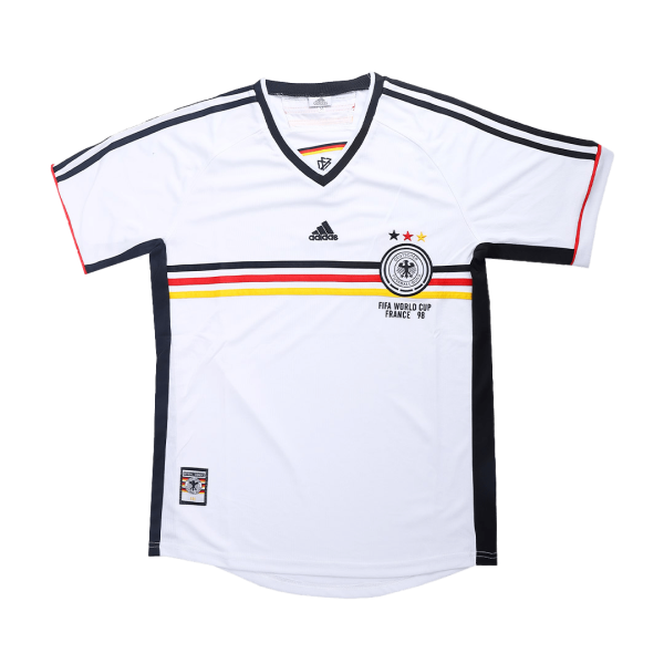Men's Retro 1998 World Cup Germany Home Soccer Jersey Shirt Adidas